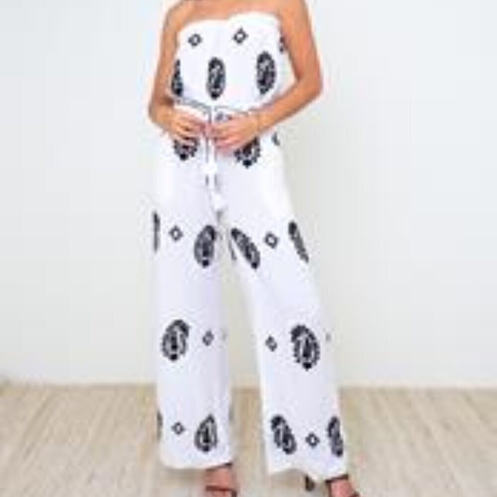 South Moon Under Juniper Blue Pant Jumpsuit - Picture 12 of 12